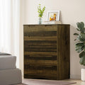 Gizoon 6 Drawer Dresser, Chest of Drawers with Large Storage, Dark Brown Dressers for Bedroom, Tall Dresser and Organizer with Anti-Tripping, Wooden Cabinet for Office, Living Room, Entryway