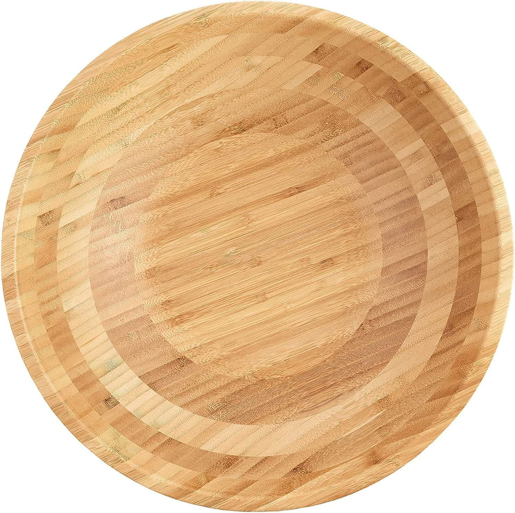 Lipper International Bamboo Wood Salad Bowls with Server Utensils, 7-Piece Set, Assorted Sizes