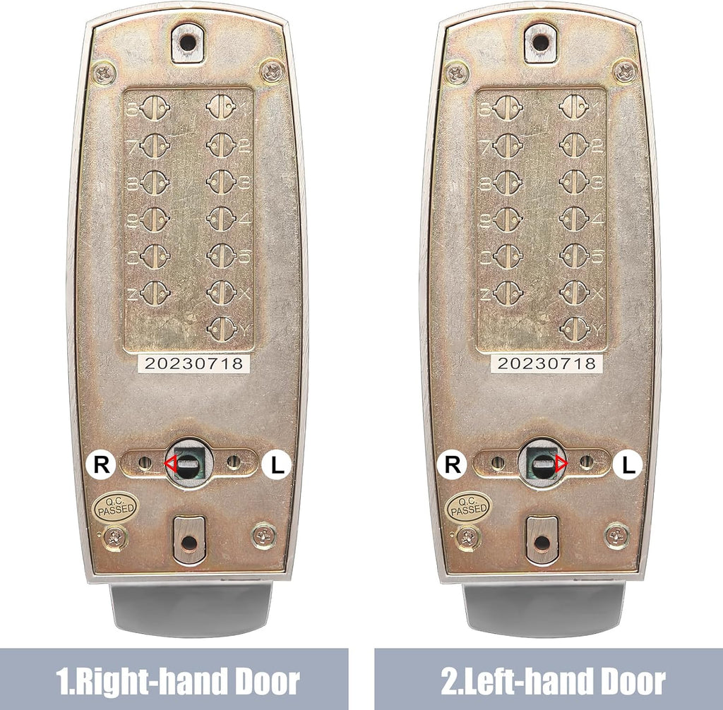 Mechanical Door Lock, Mechanical Push Button Lever Lock, Keyless Entry Commercial & Residential, Water-Proof Zinc Alloy, Easy to Install, for Garden, Yard, Garage
