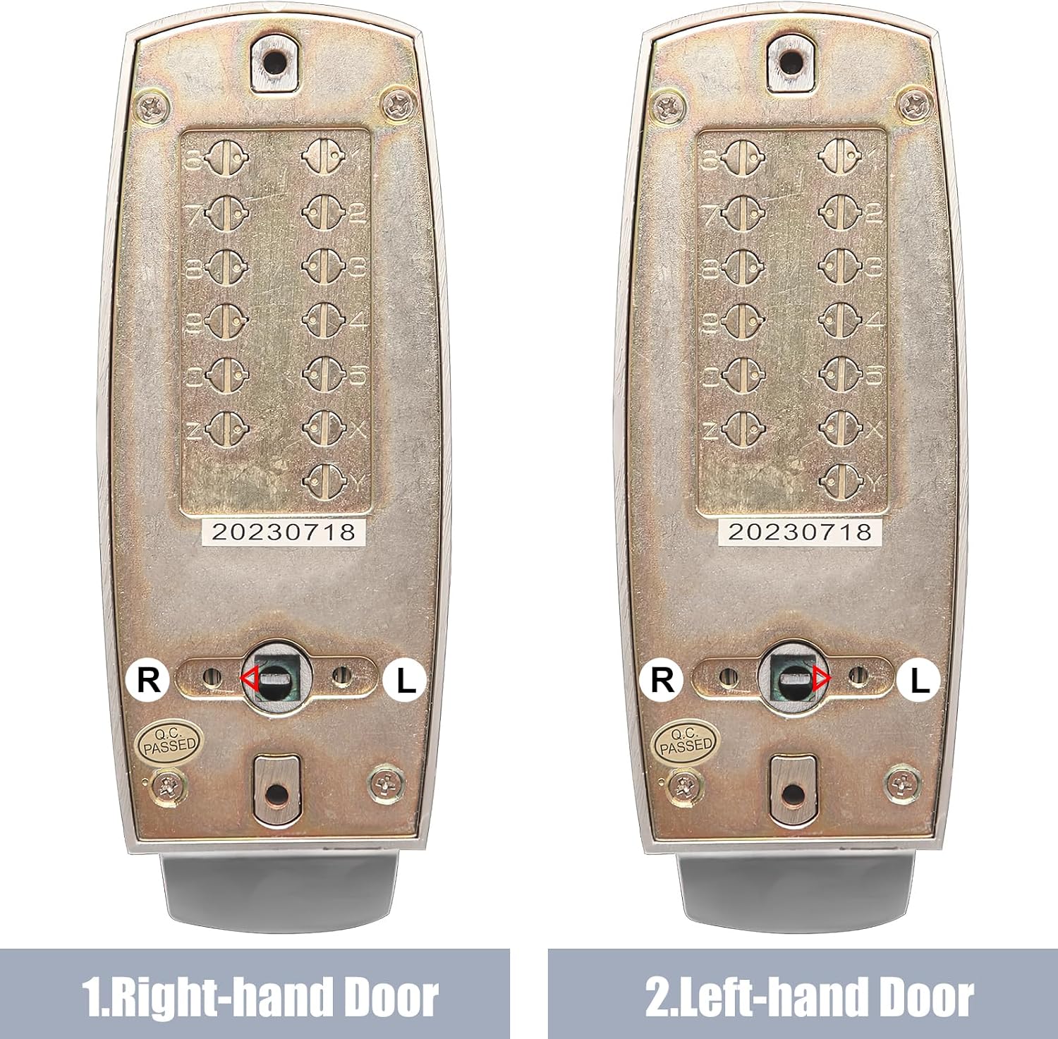 Mechanical Door Lock, Mechanical Push Button Lever Lock, Keyless Entry Commercial & Residential, Water-Proof Zinc Alloy, Easy to Install, for Garden, Yard, Garage