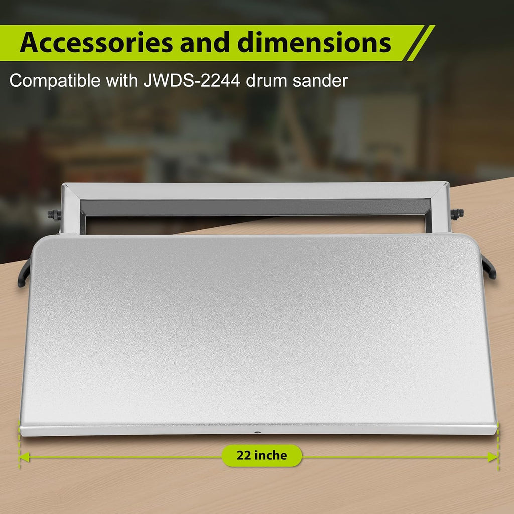 Folding Infeed/Outfeed Tables,For Compatible with JWDS-2244 Drum Sander,22-inch Desktop-Drum Sander Infeed Outfeed Effortless,Efficient Work, Easy As Well,Compatible with Part Number: 723541