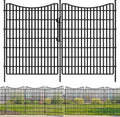 10 Panels Garden Fencing Animal Barrier with Gate, 40 in(H) X 23.6 ft(L) Dog Fence Outdoor for Yard, No Dig Temporary Tall Fence Rustproof Metal Wire Panel Border for Dog, Rabbits, and Patio