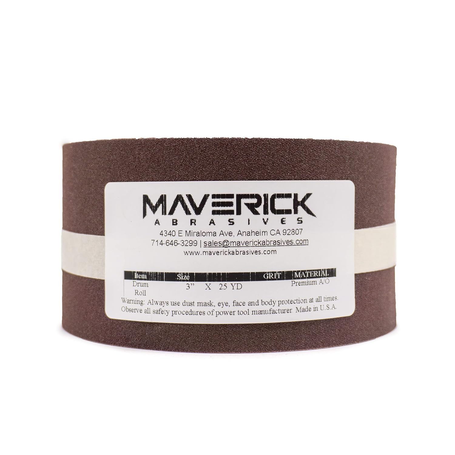 Drum Sander Sandpaper Roll Kit 3' X 25 Yards Premium Aluminum Oxide Cloth Backed (3 Pack) (3 X 180 Grit)
