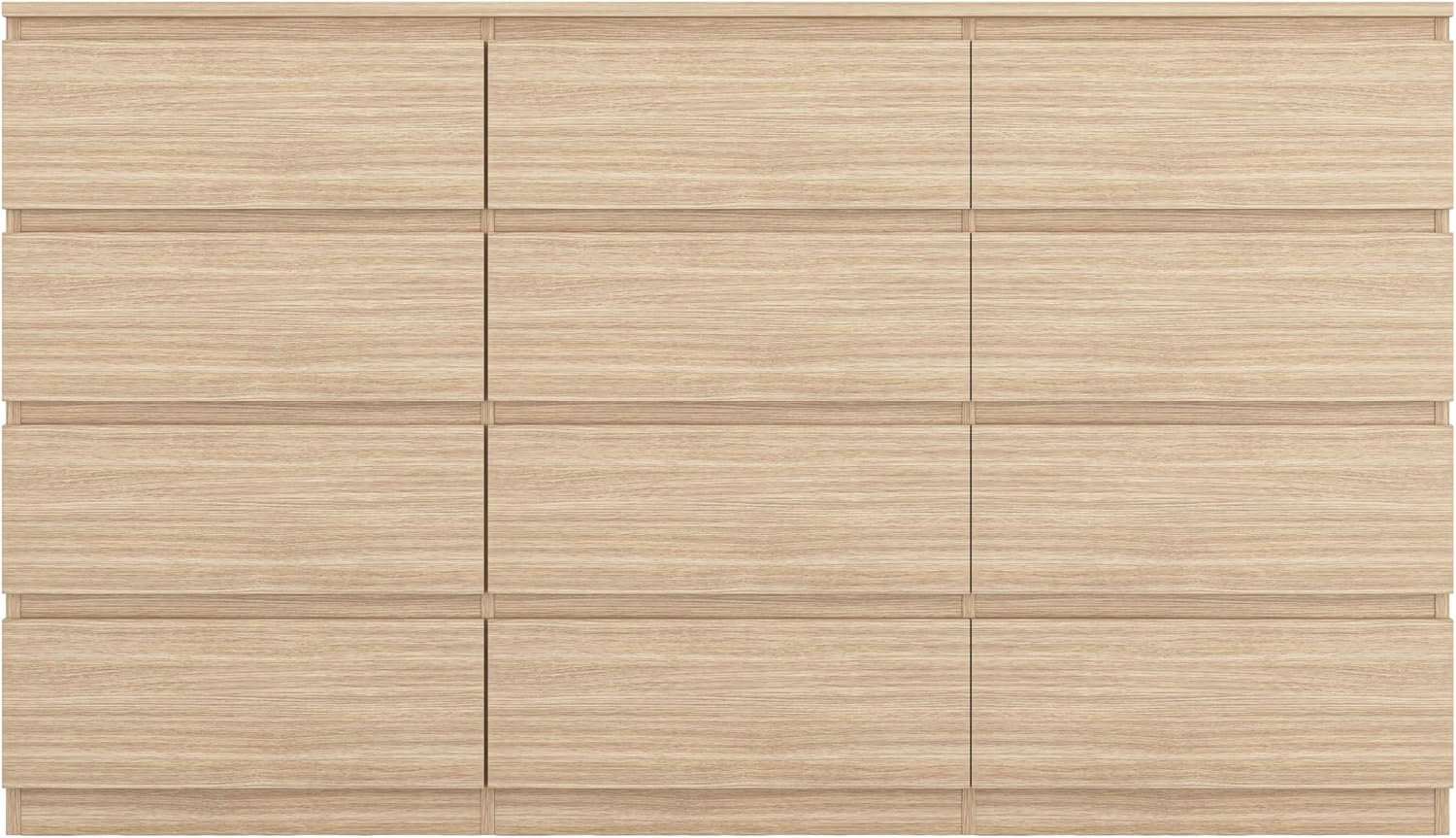 12 Drawer Dresser for Bedroom,Modern Deep Drawer Dresser with No-Handle Design,Storage Wood Chest of Drawer,Storage Organizer Furniture for Closet,Hallway