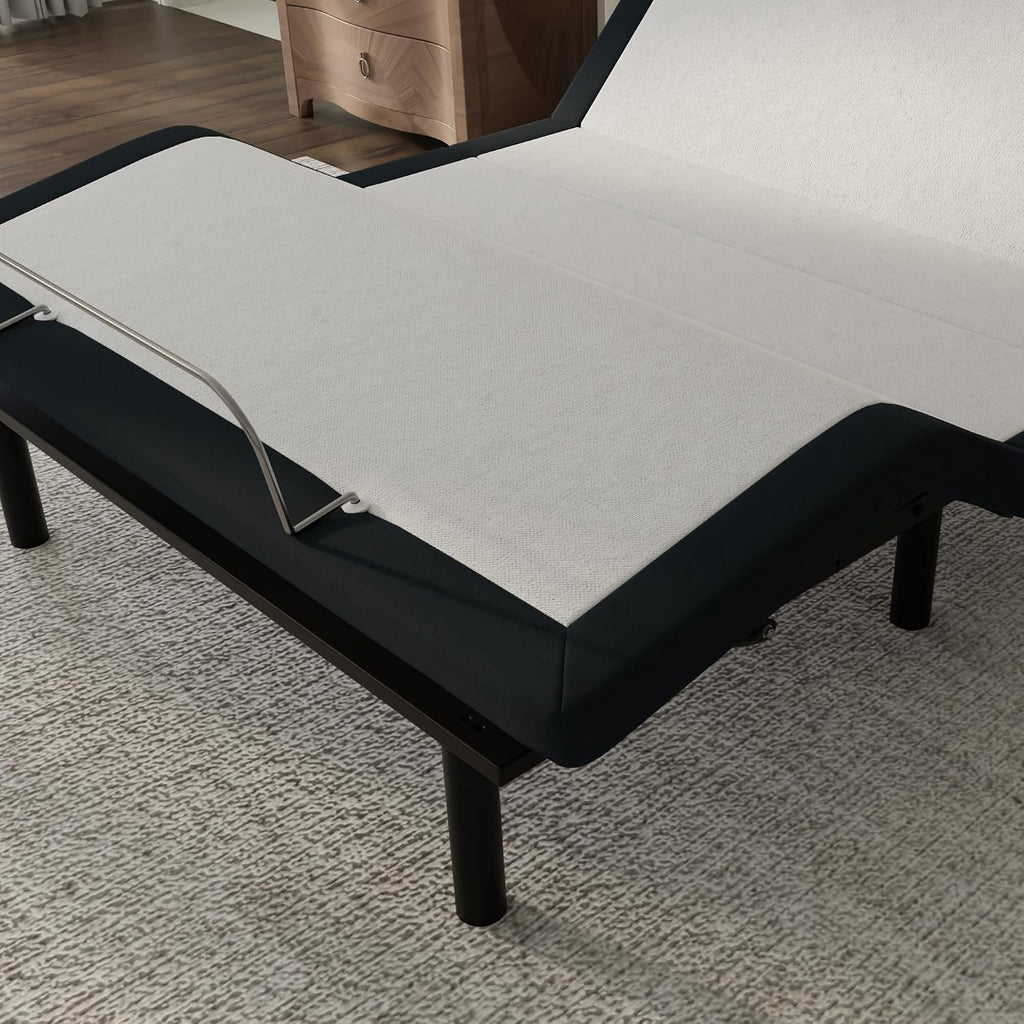 Blissful Nights e4 Queen Adjustable Bed Base Frame with Zero Gravity, Massage Motors, Anti-Snore, USB Charging, Nightlight, Wireless Remote, 10-Year Warranty, and No Tools Required Assembly