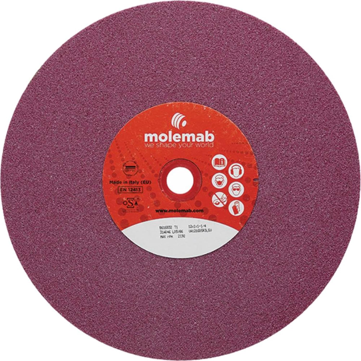 Stens 750-102 Grinding Wheel 46 Grit, 7/8' ID, Ruby Material, 2192 Max RPM, 12' OD, 1' Thickness Chainsaws
