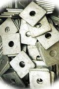 New Pack of (40) Galvanized 1/2 x 2 Square Plate Washers 3/16 Thick Multi-Purpose Comprehensive Hardware Fastener Assortment Kit MoPNEM03345