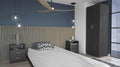 3 Piece Bedroom Set with Storage: Modern Wood Bedroom Furniture for Small Spaces - DIY Assembly Bed Frame & Nightstand & Wardrobe for Urban Apartments