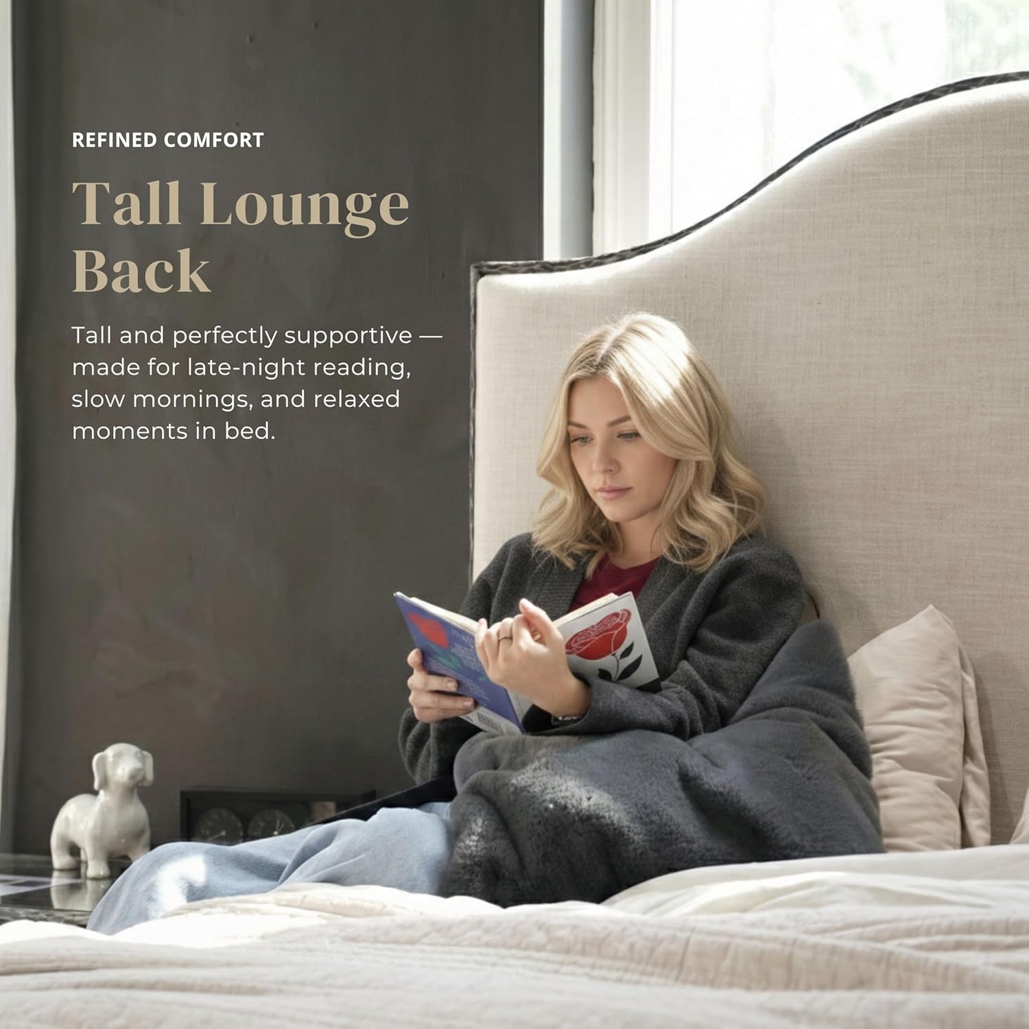 24/7 Shop at Home Lalia Hammered Metal 3-Piece Bedroom Collection, Upholstered Bed Frame with Camelback Headboard, Forged Steel and Curved Nightstands, Foundation Required, Full, Matte Gold