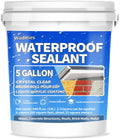Liquid Waterproof Sealant Clear - 5 Gallon, Wadities Wall Bathroom Roof Water-Based Waterproof Coating, Invisible Repairing Leak Patch & Seal Liquid Rubber Sealant for Indoor and Outdoor