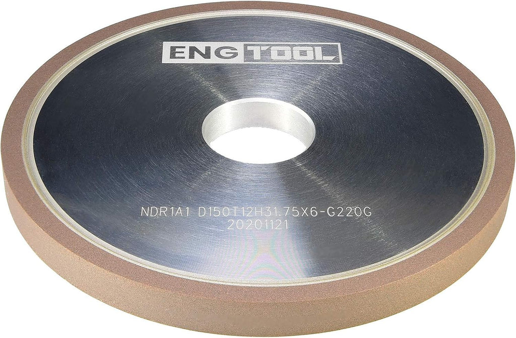 MaxTool 6' 1A1 Plain Diamond Wheel; Bore 1.25' Width 1/2' Grit220 Resin Bond Abrasive/CNC Machine Wheels for grinding or re-sharpening carbide tools