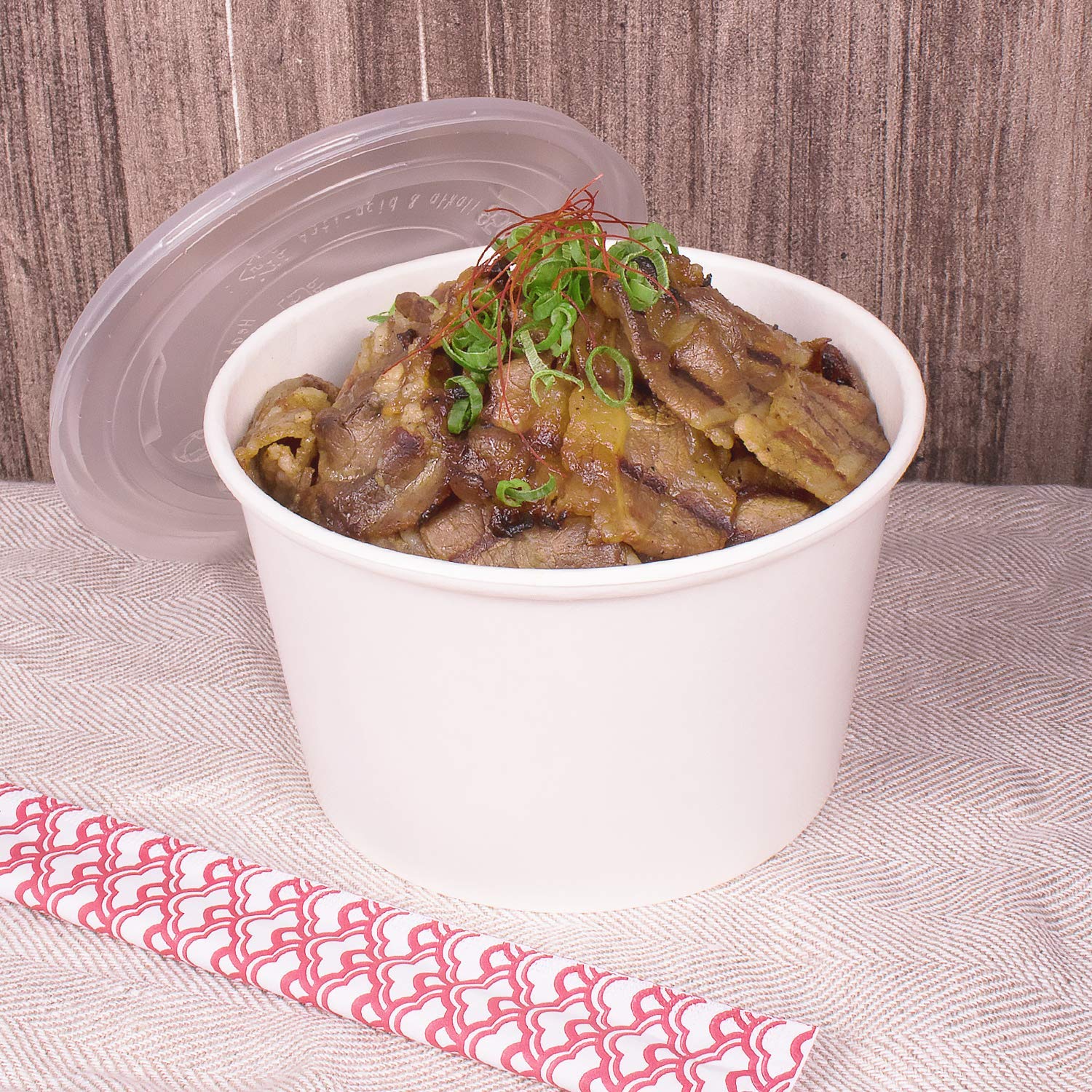 Karat [28oz - 600 ct] Paper Soup Bowls for Hot/ Cold Food - Ideal for Soup, NoodIes, Pasta and Snacks - White (C-KDP28W)