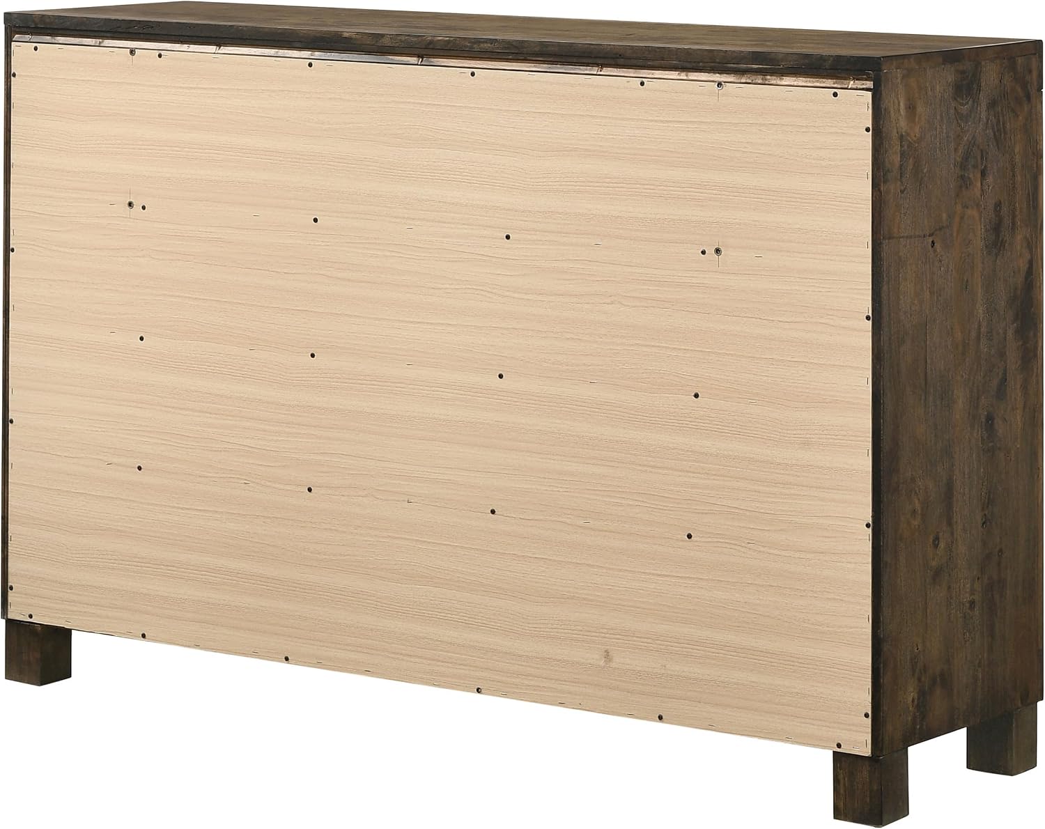 Coaster Home Furnishings Woodmont Farmhouse 58-inch 8-Drawer Bedroom Dresser Clothing Storage Cabinet Wide Chest of Drawers Organizer Unit Rustic Golden Brown 222633