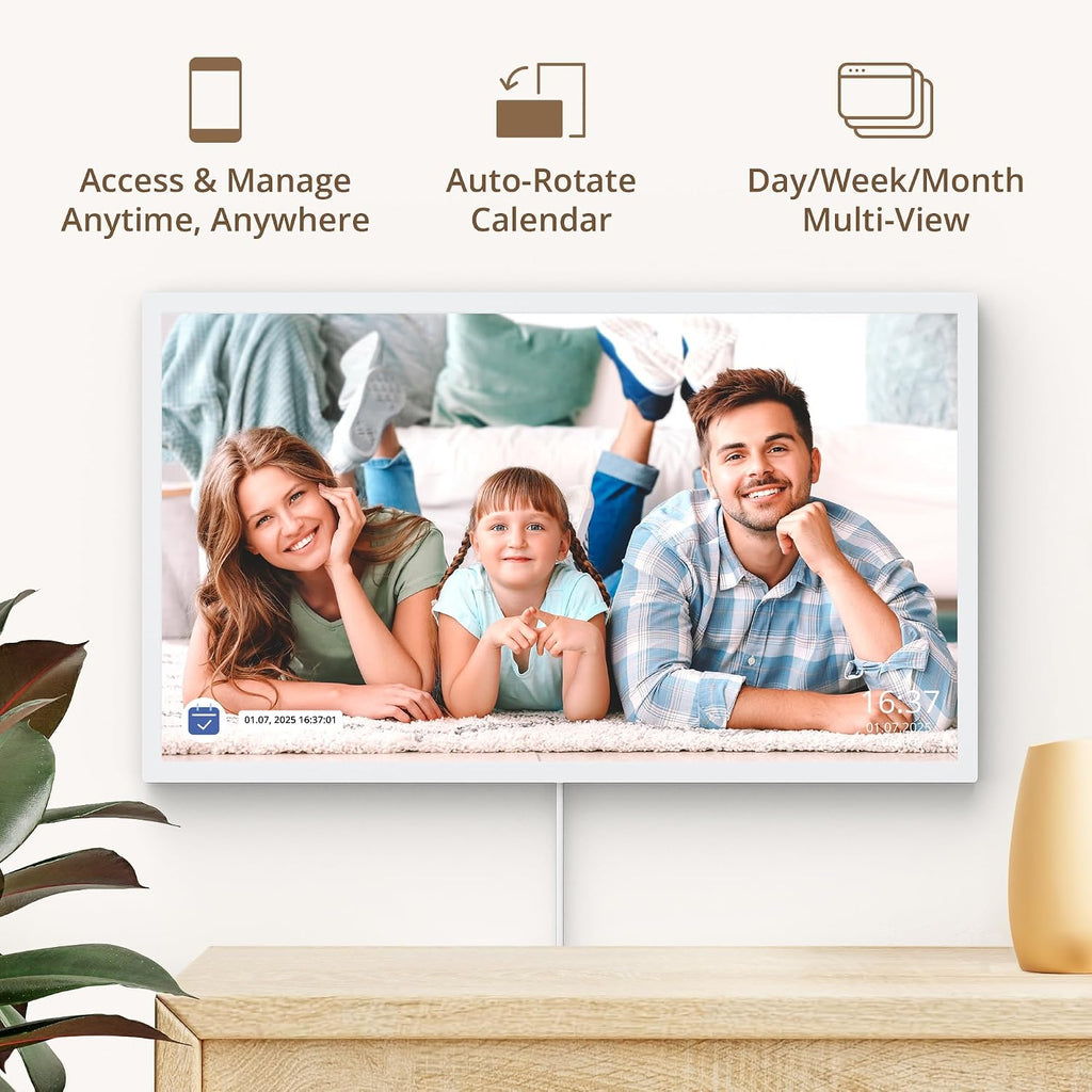Dragon Touch 32' Digital Calendar Chore Chart – 1080P Full HD Interactive Touchscreen, Smart Family Planner, Hearth Display Digital Calendar Wall & Desk Mountable for Seamless Scheduling