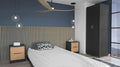 3 Piece Bedroom Set with Wood Headboard: Modern Bedroom Furniture for Small Spaces - Easy Assembly Interlocking Mechanism & Pre-Drilled Holes for Urban Apartments & First Home Owners