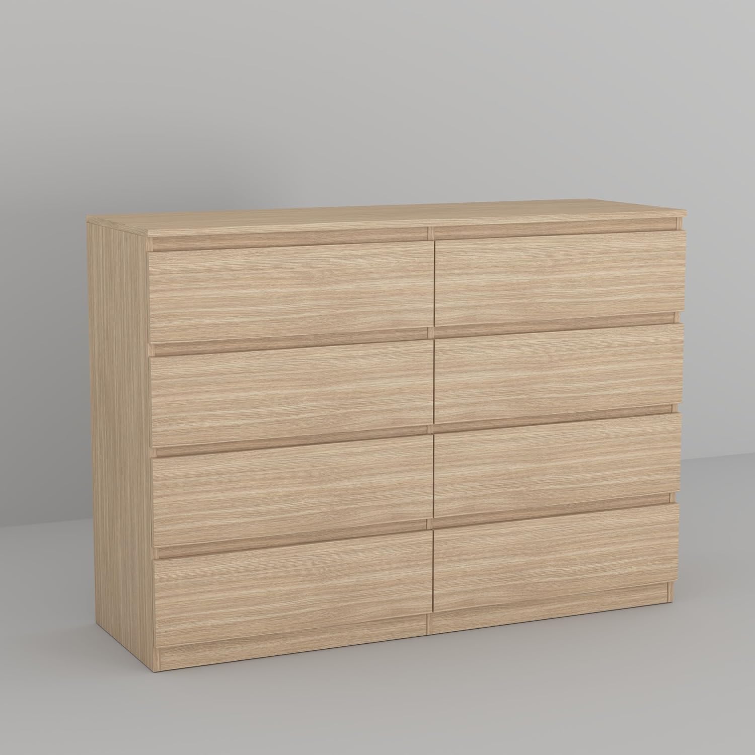 8 Drawer Dresser for Bedroom,Modern Deep Drawer Dresser with No-Handle Design,Storage Wood Chest of Drawer,Storage Organizer Furniture for Closet,Hallway