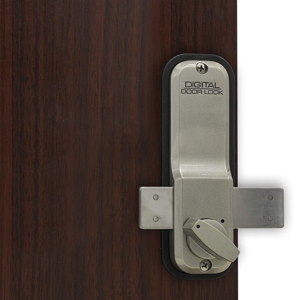 Lockey USA 2200SN Surface Mount Lock, Satin Nickel, Keypad, Retractable, Keyless