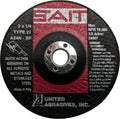 United Abrasives-SAIT 20002 A24N Fast Grinding Wheel 3' x 1/4' x 3/8' Type 27, 25-Pack