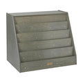 ECR4Kids Double-Sided Mobile Book Display with Storage Shelves, Classroom Bookshelf, Grey Wash