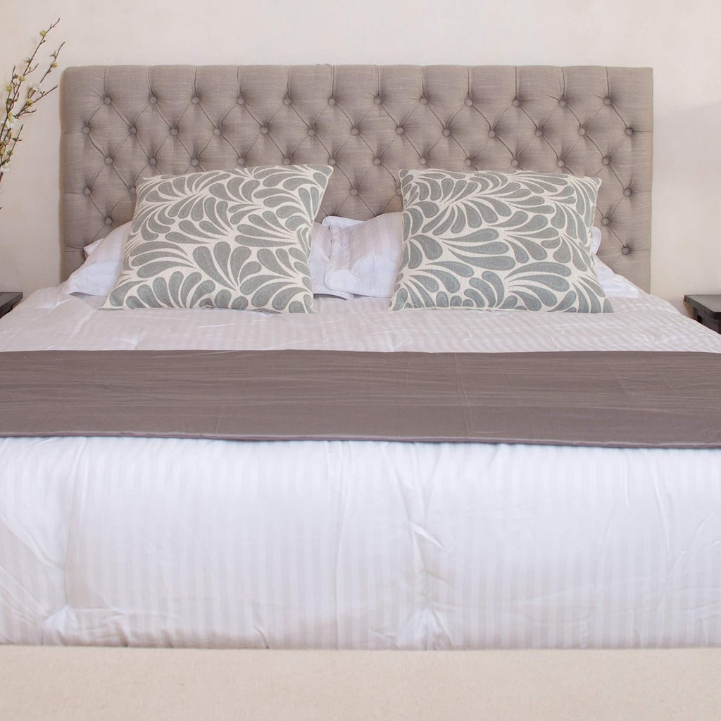 Christopher Knight Home Jezebel Button Tufted Fabric Headboard, Queen, Light Beige