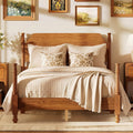 Merax Vintage Wood Spindle Post Bed with Headboard, Full Size Traditional Platform Bed Frame/No Box Spring Needed/Easy Assemble, Light Walnut