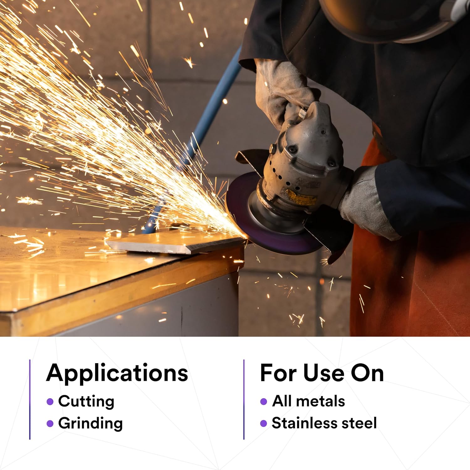 3M Cubitron 3 Cut and Grind Wheel, 90023, 36+, T27, 9 in x 5/32 in x 7/8 in, Pack of 10, ANSI, Longer Life, Faster Cut, Back-Gouging, Fillet Weld Removal, Cutting, Grinding