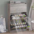 BORNOON Shoe Cabinet with Odor Control and Back Panels, Deodorizing Slim 3-Flip Shoe Storage Cabinet for Entryway, Freestanding Hidden Shoe Rack Organizer for Entrance, Hallway, Bedroom