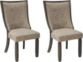 Signature Design by Ashley Tyler Creek Urban Farmhouse Upholstered Dining Chair, 2 Count, Almost Black