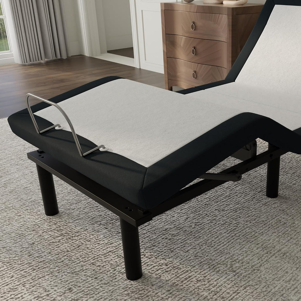 Blissful Nights e4 Twin XL Adjustable Bed Base with Massage, Anti-Snore, Zero Gravity, Dual USB Charging Station, Under Bed Nightlight, Wireless Remote Head and Foot Incline