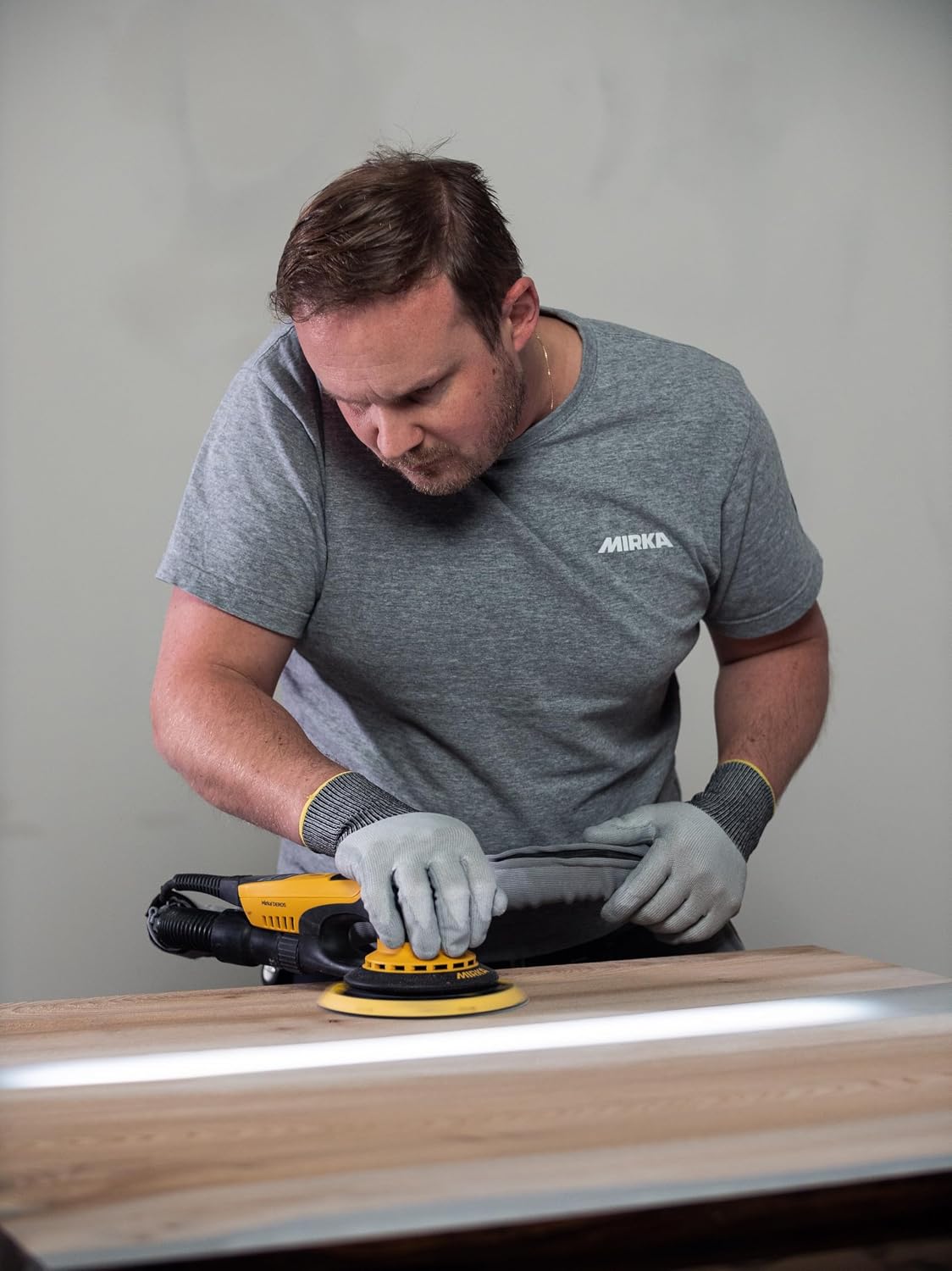 Mirka DEROS 650X CV - 6' Hook & Loop, 5.0mm Random Orbital Sander with Case - 110V Electric Power Tool for Woodworking, Drywall, Automotive Car & Wood Sanding - Professional Dust-Free Sander