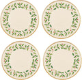 Lenox 897080 Holiday Dinnerware Dinner Plates, Set of 4, Red & Green, Christmas, Hosting