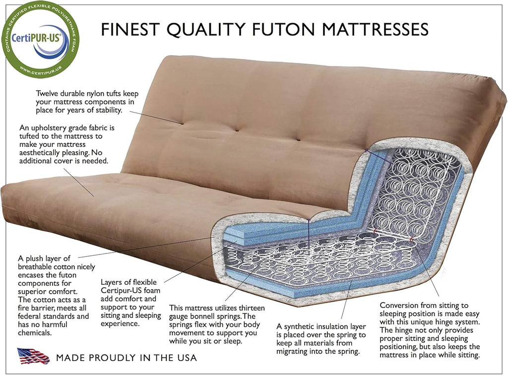 Kodiak Furniture Monterey Futon Set with Barbados Finish, Full, Peter's Cabin