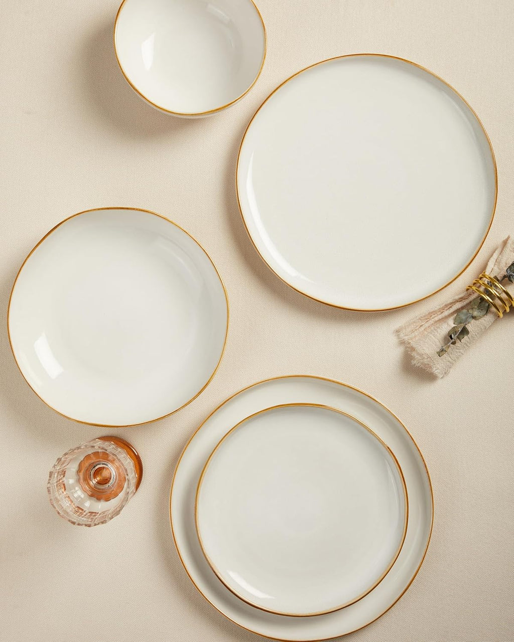 Pokini Extra Large Dinnerware Set for 12, 36 Pieces Ceramic Plates and Bowls Set, Kitchen Dish Set, Microwave & Dishwasher Safe Dishware, Ocean-Inspired Stoneware for Big Gatherings, White