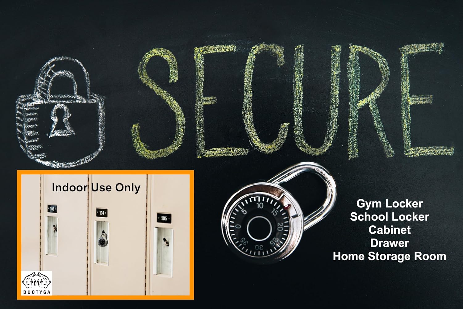 Combination Locker Lock, 60 Pack, Digital Combination Padlock for Toolbox, School and Gym Locker, Employee and Case, Black