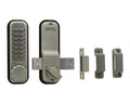 Lockey USA 2200SN Surface Mount Lock, Satin Nickel, Keypad, Retractable, Keyless