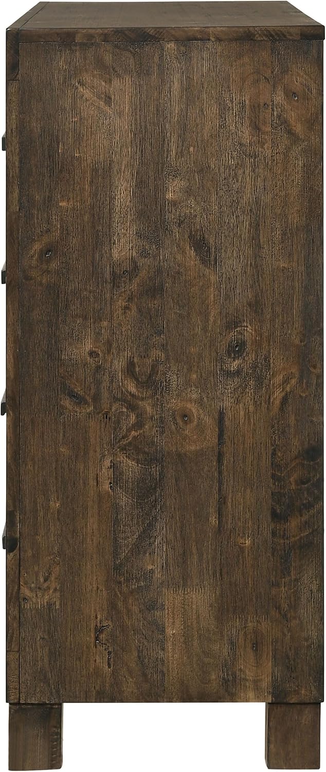 Coaster Home Furnishings Woodmont Farmhouse 58-inch 8-Drawer Bedroom Dresser Clothing Storage Cabinet Wide Chest of Drawers Organizer Unit Rustic Golden Brown 222633