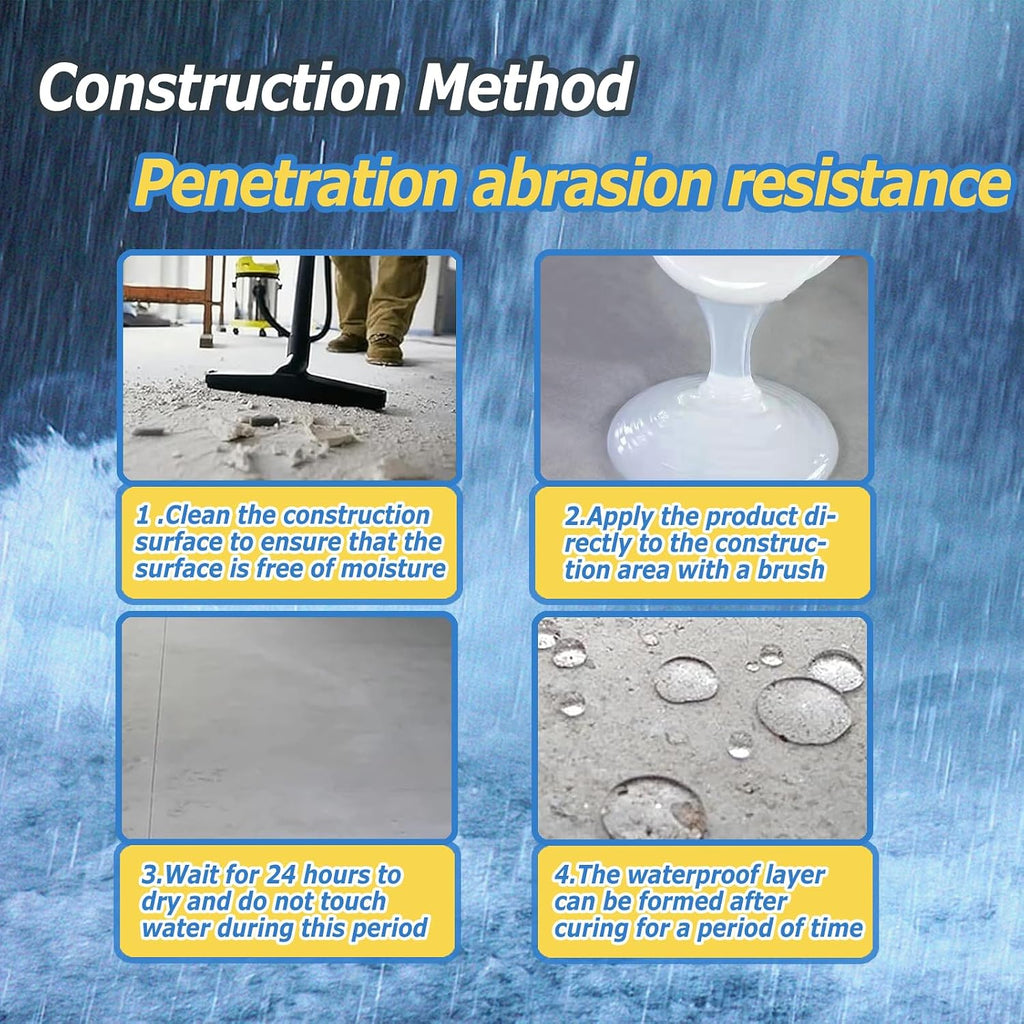 Liquid Waterproof Sealant Clear - 5 Gallon, Wadities Wall Bathroom Roof Water-Based Waterproof Coating, Invisible Repairing Leak Patch & Seal Liquid Rubber Sealant for Indoor and Outdoor