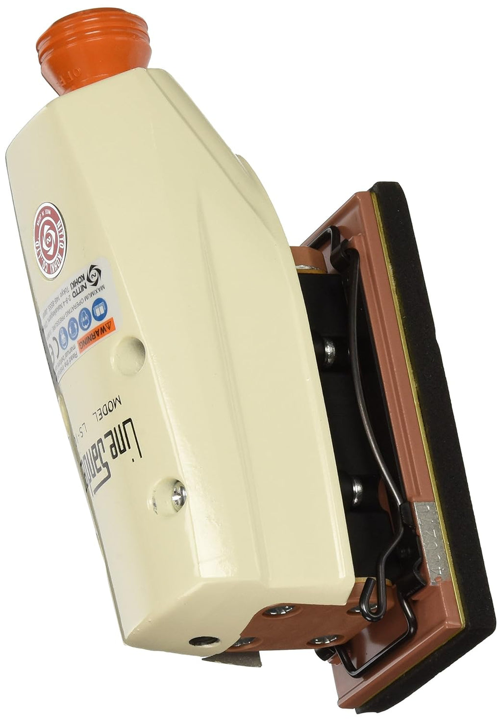 Nitto Kohki LS-10 Line Sander, 85 PSI, 4,000 SPM, 5/32' Stoke, 2-5/32' x 4-1/16' Pad, 2-1/4' x 5-1/2' Paper Size