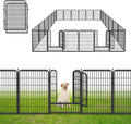 Dog Playpen Outdoor 40inch Dog Fence Outdoor for Yard, 24 Panels Pet Dog Pens Outside Puppy Playpen with Gate for Small/Medium/Large Dogs, Portable Fence for RV Camping, Yard