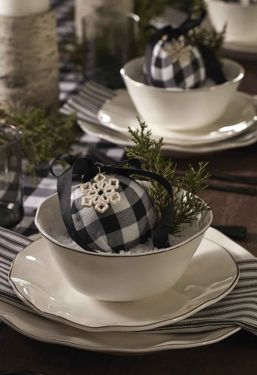 Lenox 895681 Blue Bay White 24-Piece Dinnerware Set