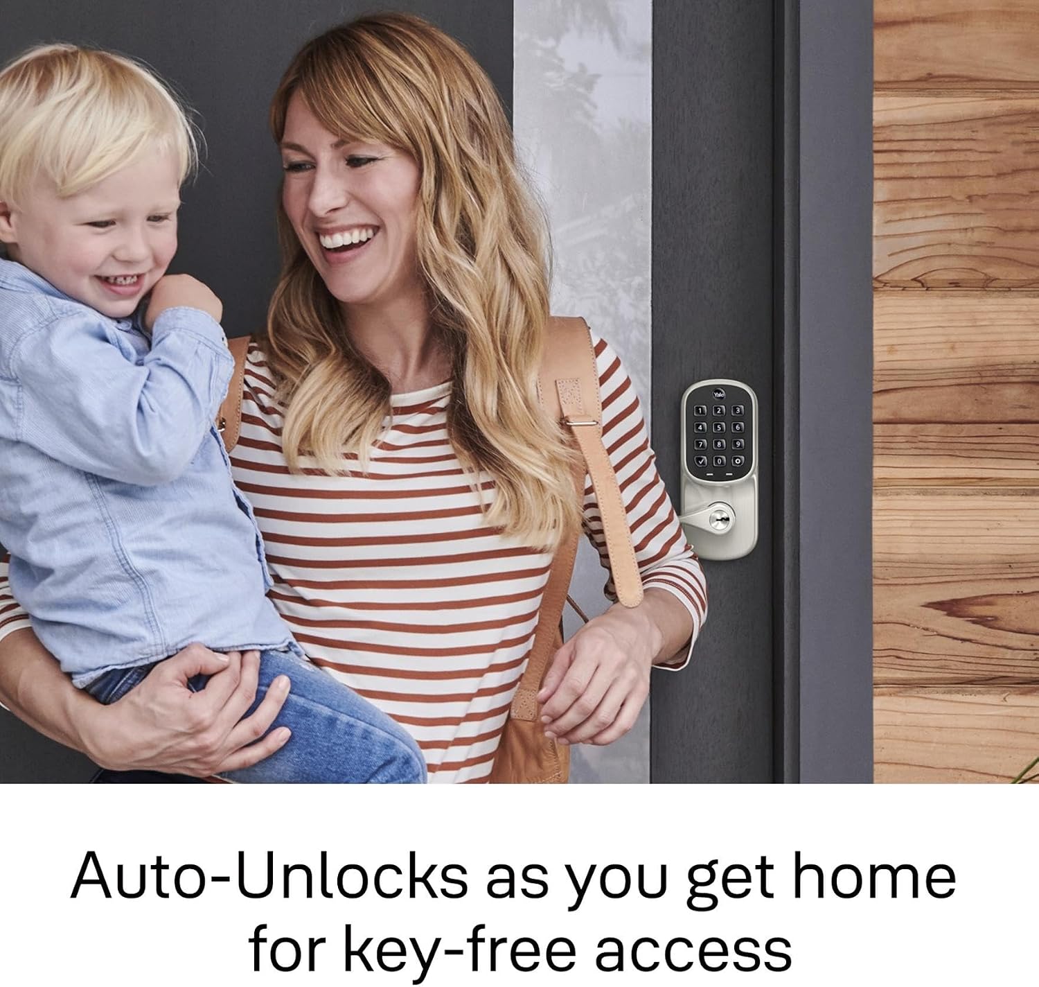 Yale Security Assure Lock Deadbolt, Satin Nickel Wi-Fi Connected Smart Lock with Back-Up Key and Digital Touchscreen Keypad for Code Entry and Remote Access, ‎YRD226-CBA-619
