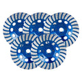 SALI 5PCS 7 Inch Concrete Grinding Wheels 43 Turbo Diamond Segments 5/8-11 Arbor Diamond Grinding Wheel Fit for Paint, Epoxy, Mastic, Coating Removal