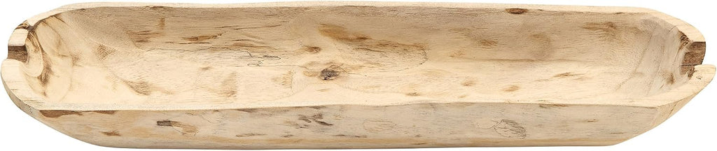 Creative Co-Op Paulownia Wood Oval Bowl | Brown | 22.75' L x 6' W x 3.25' H | (Pack of 4)
