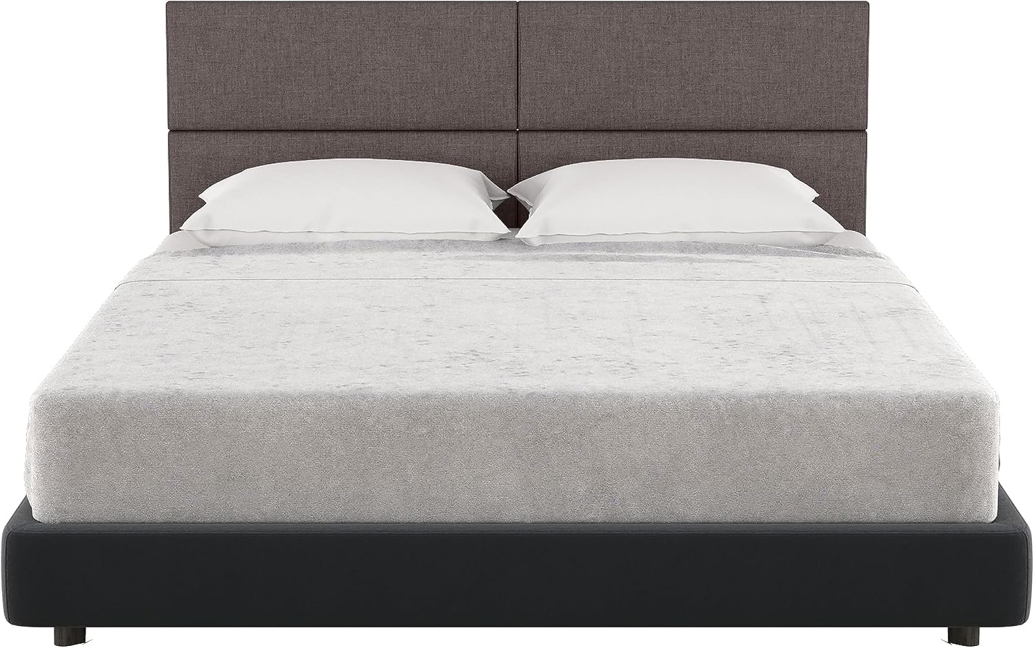 Jaxx Panelist Modern Padded Headboard – Set of 4 Wall Mounted Panels (Each 11.25' x 30') - Queen, Havana Brown Microvelvet