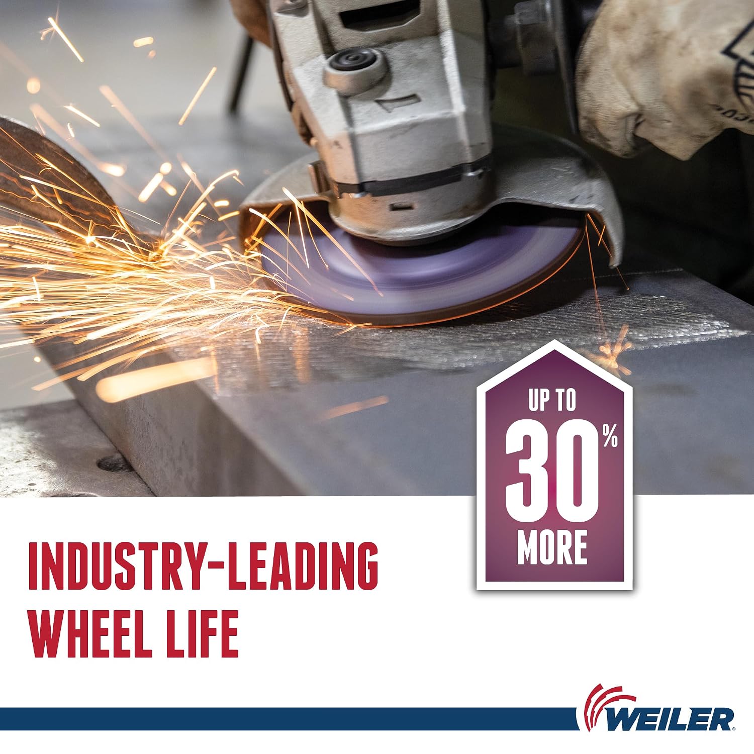 Weiler 58332 7 x 1/4 Tiger Ceramic Type 27 Grinding Wheel CER24R 5/8-11 Nut (Pack of 10)