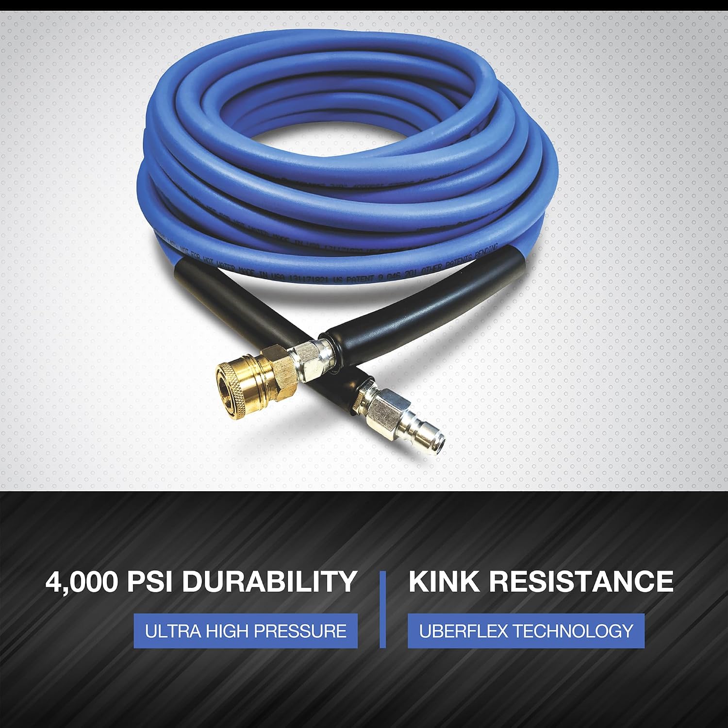 ProPulse UberFlex Nonmarking Pressure Washer Hose - 4000 PSI, 50ft. x 3/8in.