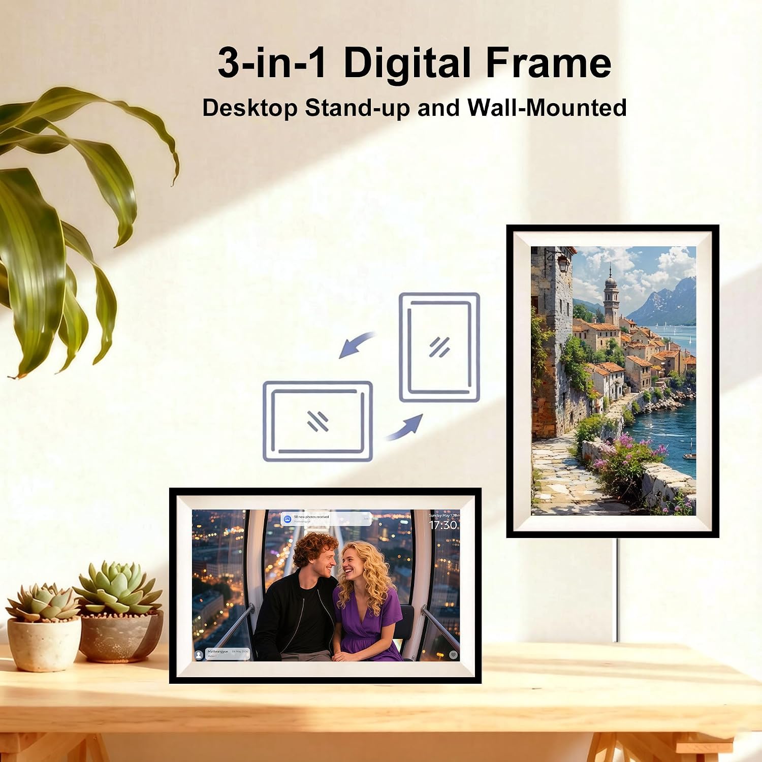 Digital Calendar Wall Touch Screen 15.6' HD Smart Family Planner | Whole-Family Schedule Sync, Chore Rewards & Meal Planning, Zero Subscription Fees, Photo Frame
