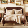 Merax Vintage Wood Spindle Post Bed with Headboard, Full Size Traditional Platform Bed Frame/No Box Spring Needed/Easy Assemble, Dark Walnut