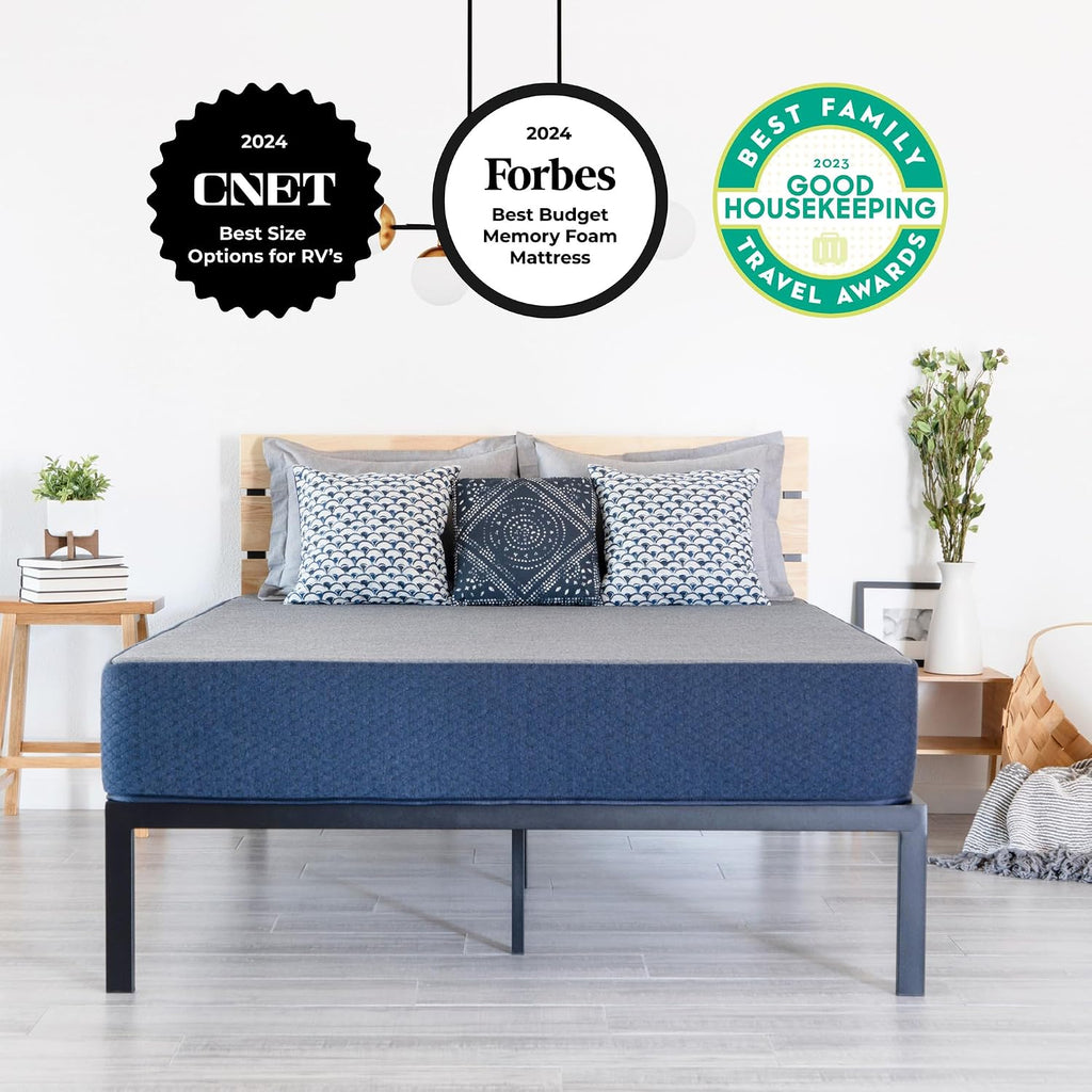 DREAMFOAM Brooklyn Bedding Copperflex Essential 6' Gel Memory Foam Mattress with Stain Protection, Twin |Made in Arizona