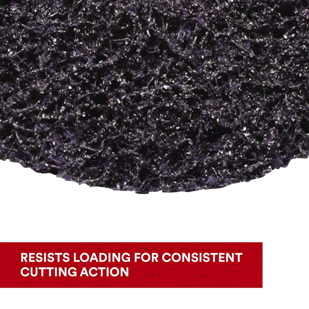 3M Scotch-Brite Clean and Strip XT Pro Disc, XO-DC, SiC Extra Coarse, T27, 4-1/2 in x 5/8'-11, Silicon Carbide Cuts Aggressively and Leaves a Fine Finish, Resists Loading, Purple (Pack of 10)